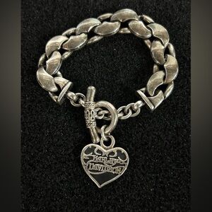 Harley Davidson Heart Bracelet